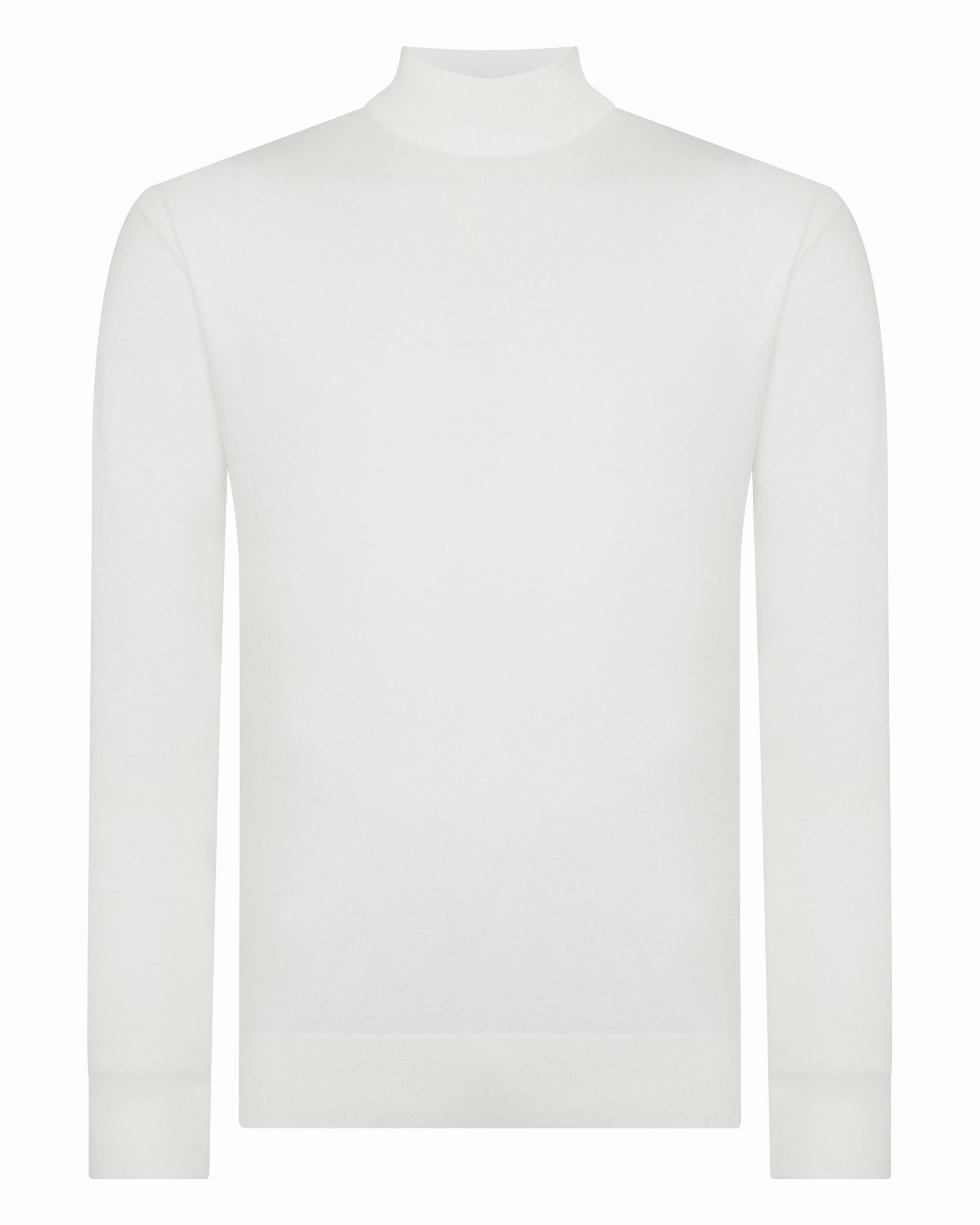 Grab Save Today Men'S Cotton Mock Neck Top White