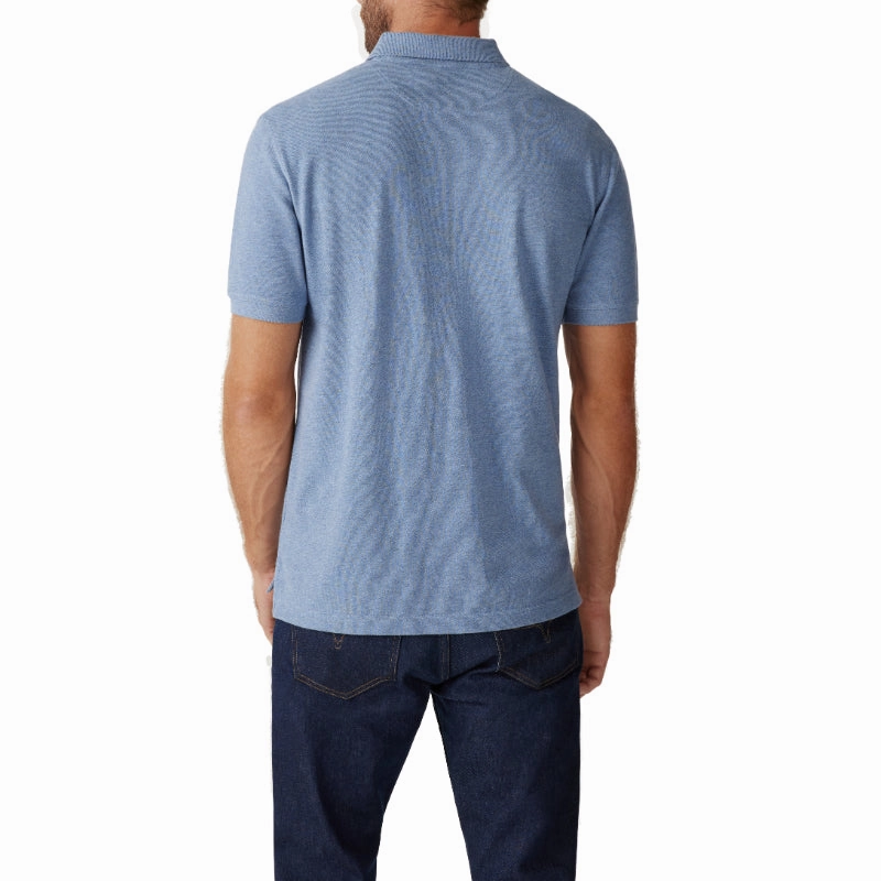 Price Drop Today Flash Sale Now R.M.Williams Rod Mens Polo Shirt - Blue Marle