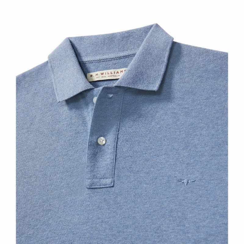 Grab It Now Today Only Savings R.M.Williams Rod Mens Polo Shirt - Blue Marle