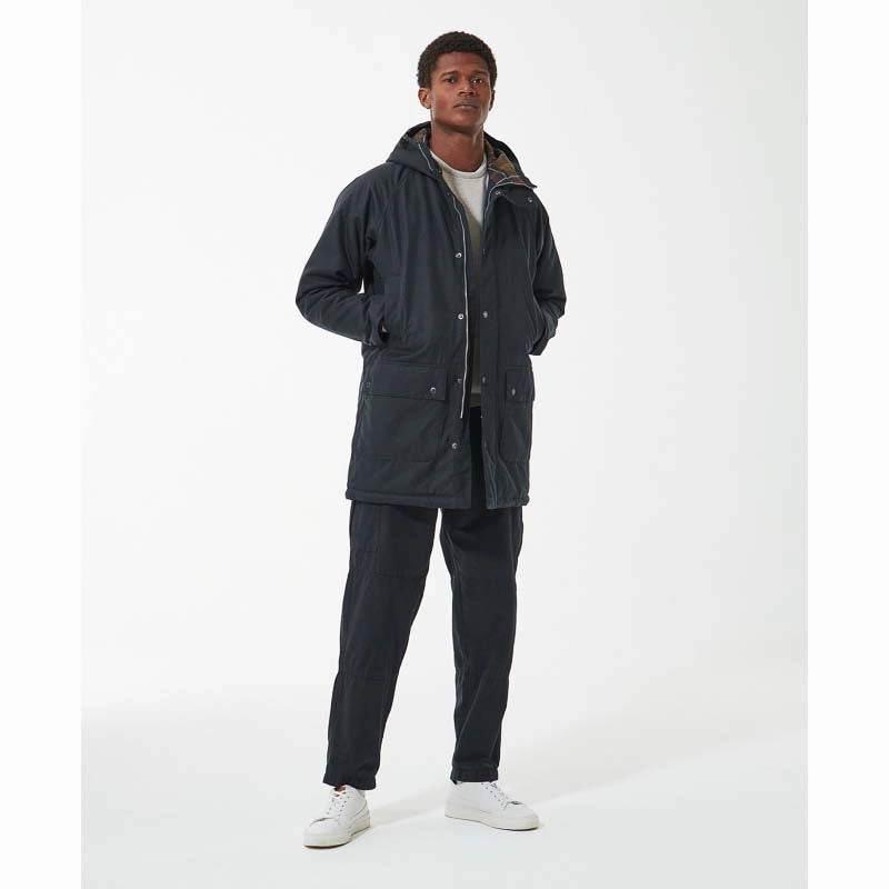 Weekend Flash Offer Barbour Wax Mens Parka - Navy