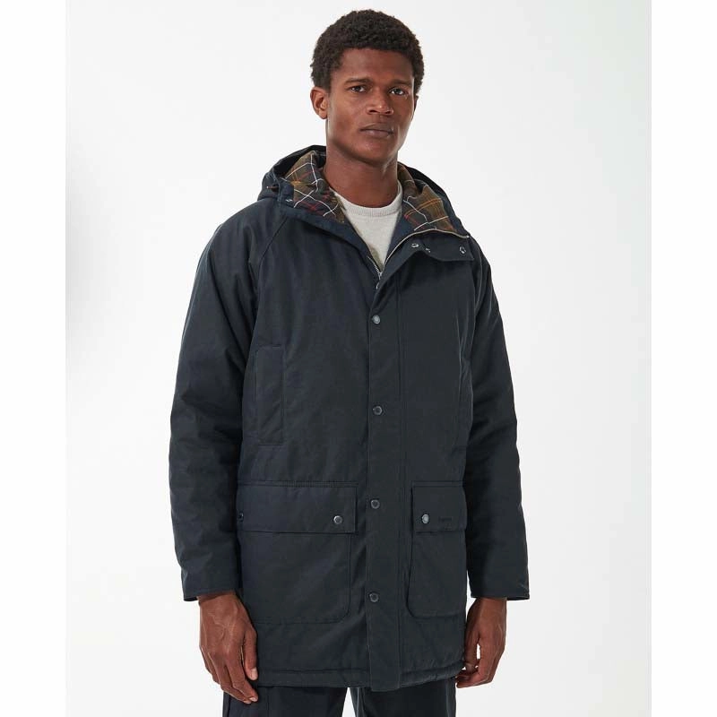Barbour Wax Mens Parka - Navy Grab Save Today