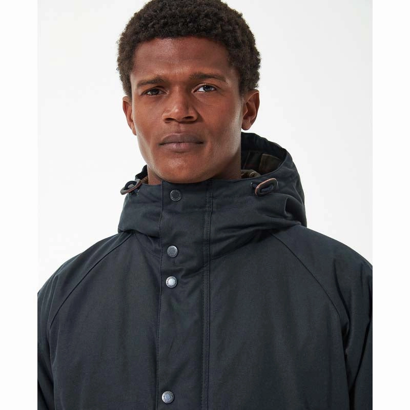 Barbour Wax Mens Parka - Navy Hot Price Drop