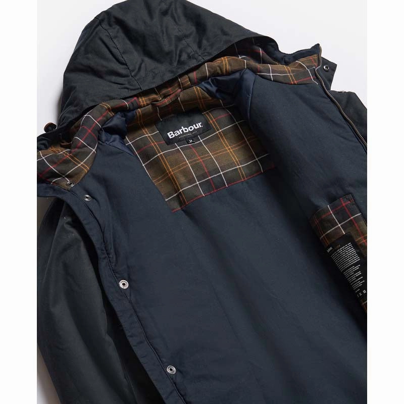 Barbour Wax Mens Parka - Navy Daily Special Offer