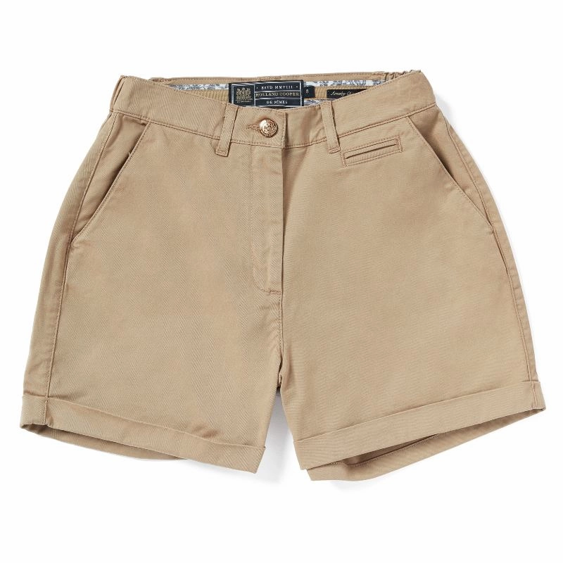 Todays Special Picks Special Offer Inside Holland Cooper Arnesby Chino Ladies Shorts - Stone