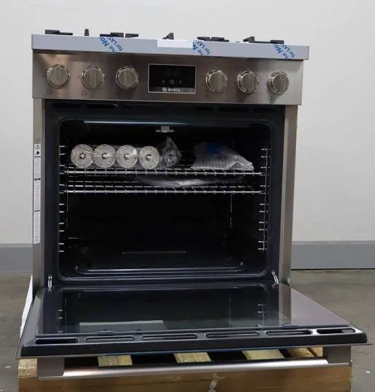 Bosch 30" 5 Burner 3.6 Cu.ft 800 Series SS Freestanding Gas Range HGS8055UC