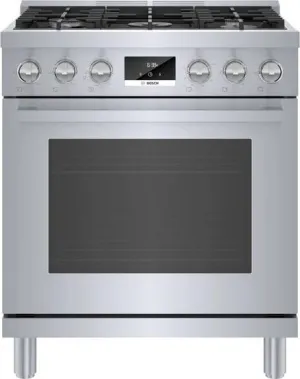 Bosch 30" 5 Burner 3.6 Cu.ft 800 Series SS Freestanding Gas Range HGS8055UC