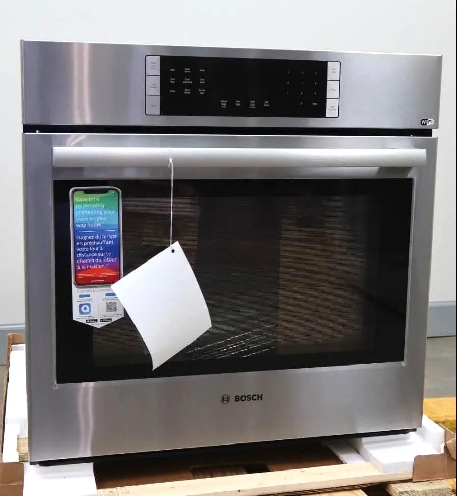 Bosch 30" SS Smart Wifi 4.6 Cap Single 800 Series Electric Wall Oven * HBL8453UC