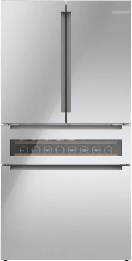Bosch 36" 20.5 Cu. Ft 800 Series 4 French Door Smart SS Refrigerator B36CL81ENG