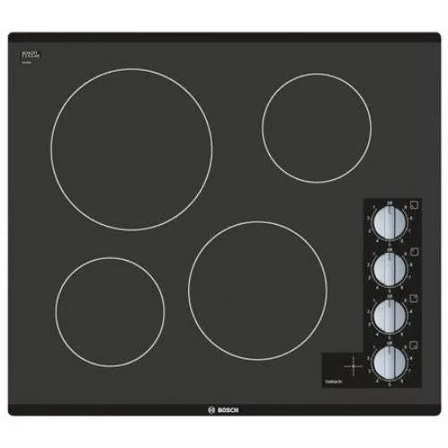 Bosch 500 Series 24" Infinite Temp Control BlackGlass Electric Cooktop NEM5466UC