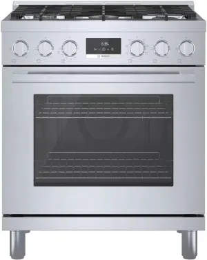 Bosch 800 Series 30" 3.9 Cu.Ft SS Freestanding Dual Fuel Range HDS8055U