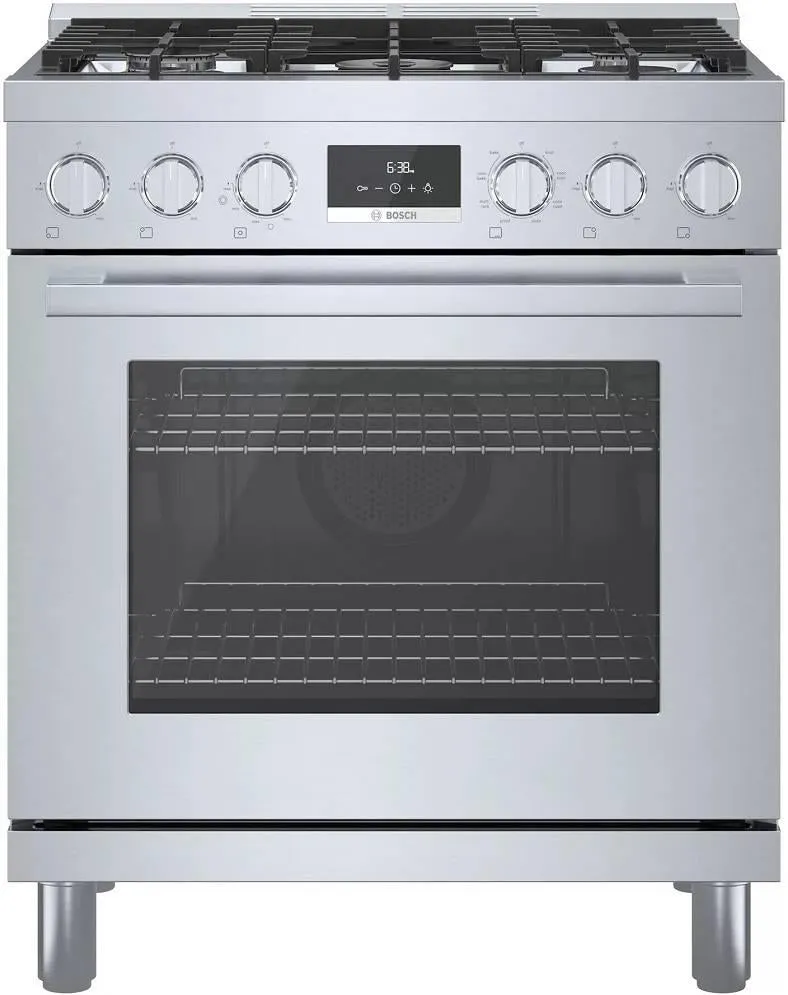Bosch 800 Series 30" 3.9 Cu.Ft SS Freestanding Dual Fuel Range HDS8055U