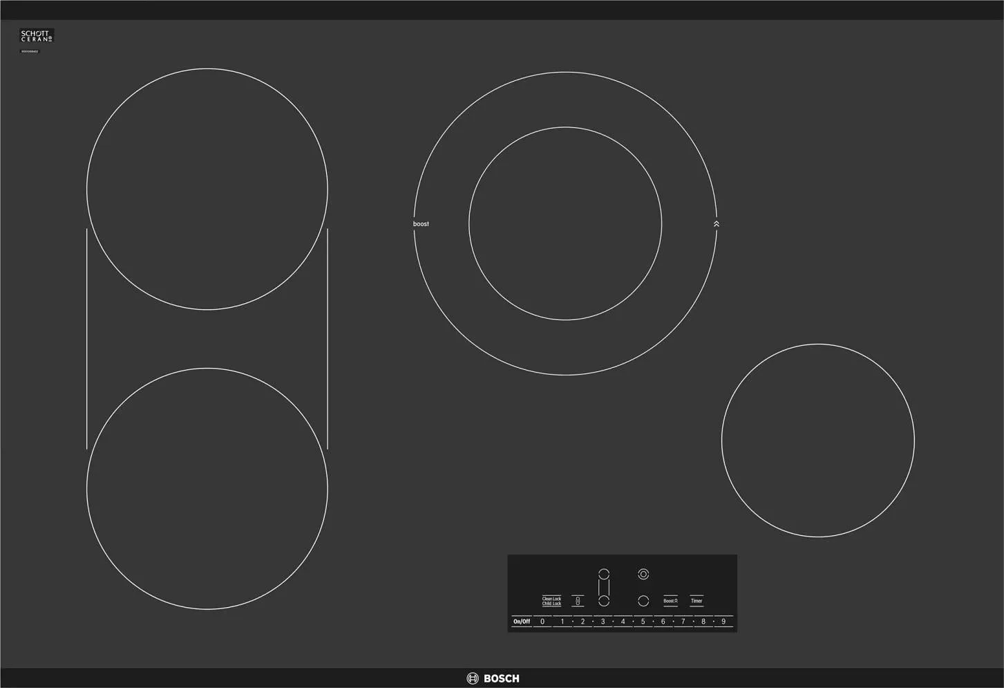 Bosch 800 Series NET8069UC 30" Electric Cooktop With a Full Manufacturer Waranty
