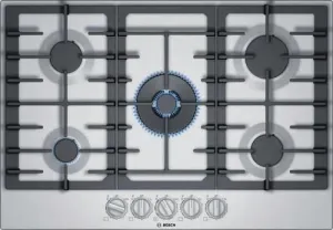 Bosch 800 Series NGM8058UC 30" Stainless Steel Gas Cooktop with 5 Sealed Burners