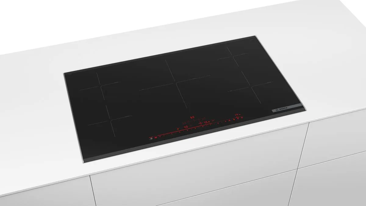 Bosch Built in Hob Series 8Induction Cooktop, 90Cm, Black