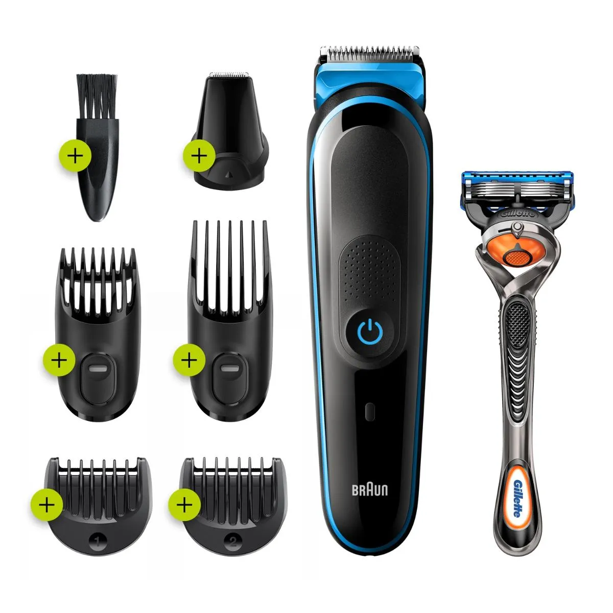Braun Trimmer7-In-1, Trimmer 5 Attachments & Gillette Fusion5, Razor