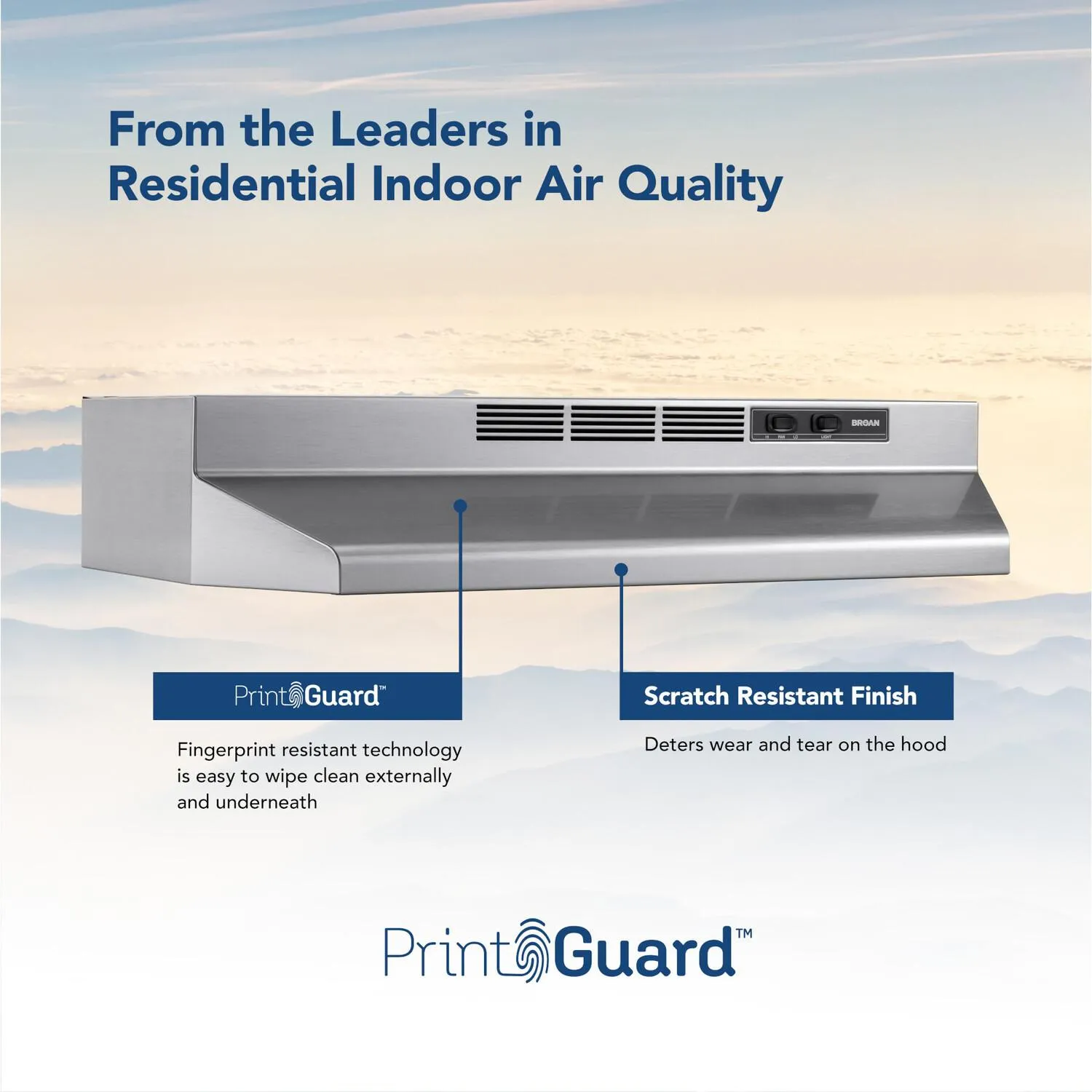 Broan 4130SF Broan? 30-Inch Ductless Under-Cabinet Range Hood, Stainless Finish With Printguard&#8482;