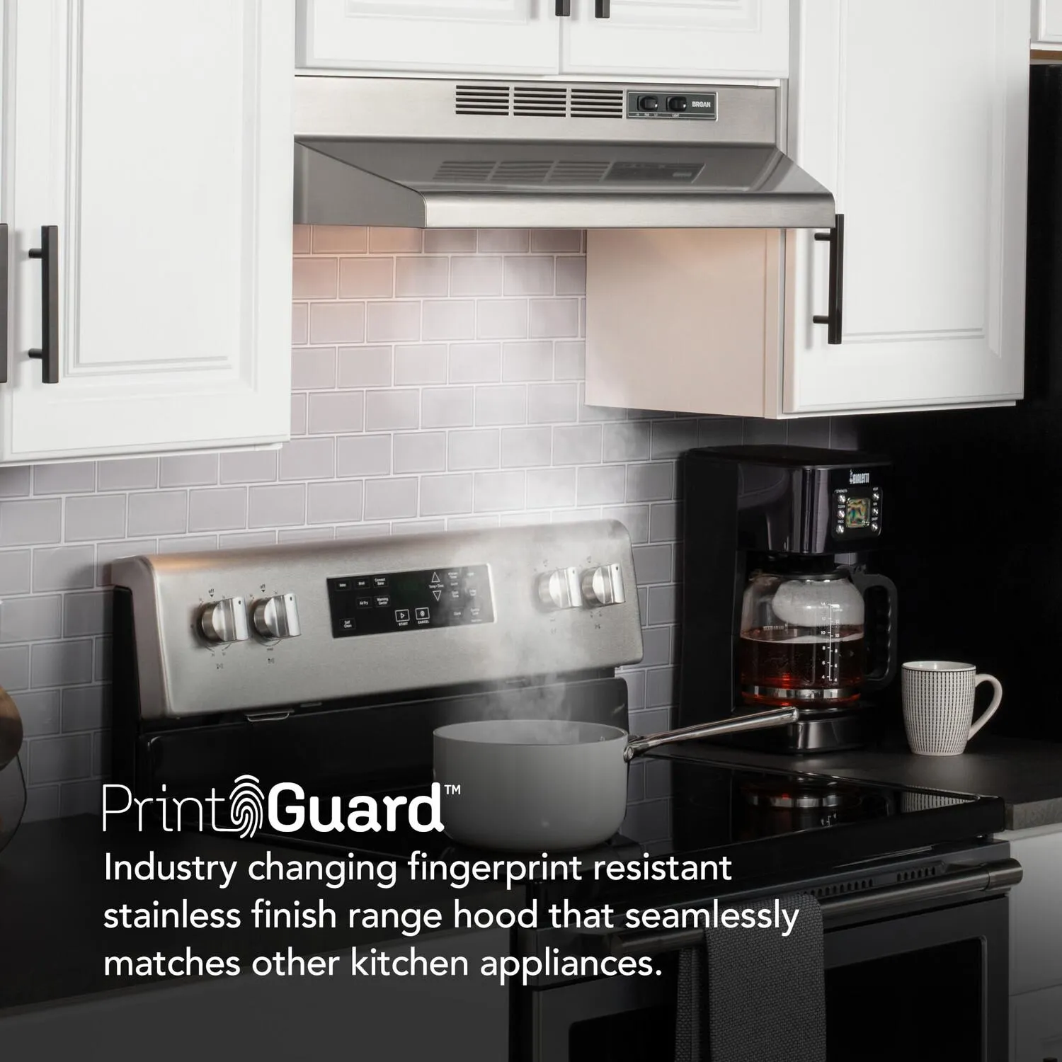 Broan 4130SF Broan? 30-Inch Ductless Under-Cabinet Range Hood, Stainless Finish With Printguard&#8482;