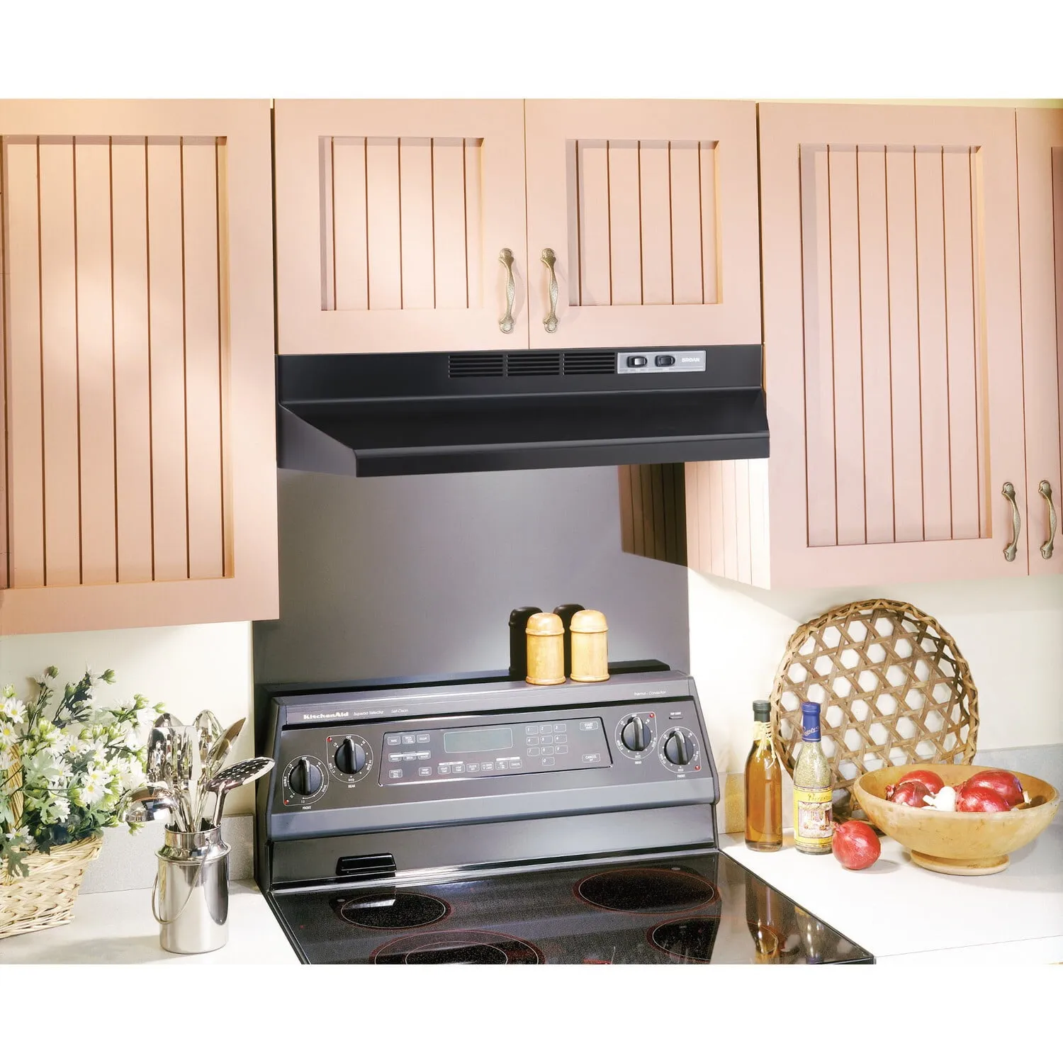 Broan BUEZ130BL Broan? 30-Inch Ductless Under-Cabinet Range Hood W/ Easy Install System, Black