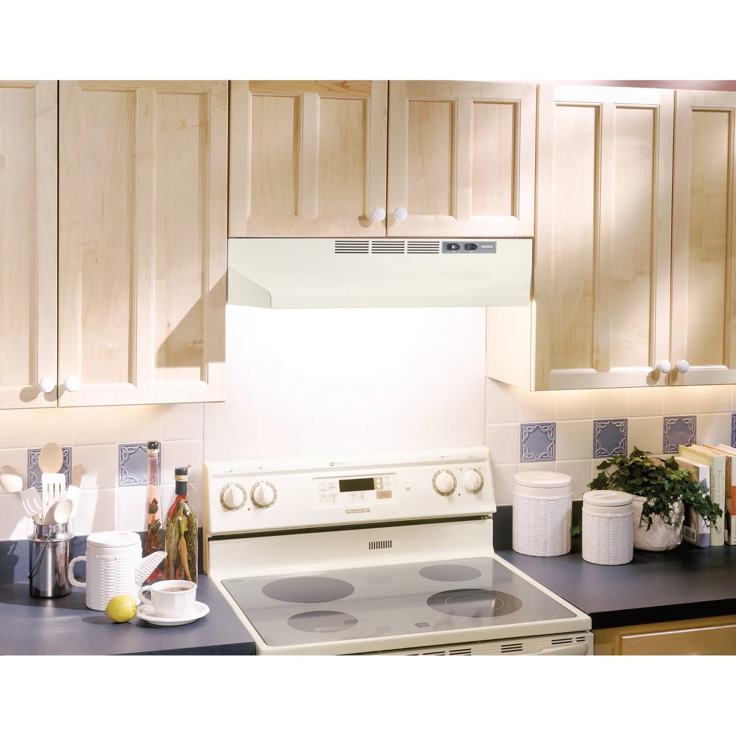 Broan BUEZ130BT Broan? 30-Inch Ductless Under-Cabinet Range Hood W/ Easy Install System, Bisque
