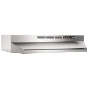 Broan BUEZ130SS Broan? 30-Inch Ductless Under-Cabinet Range Hood W/ Easy Install System, Stainless Steel