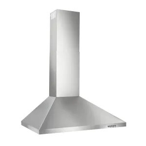 Broan BW5030SSL Broan? 30-Inch Convertible European Style Wall-Mounted Chimney Range Hood, 390 Max Blower Cfm, Stainless Steel Led Light