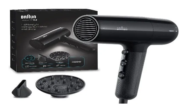 BRUAN Hair Dryer Ionic, Black