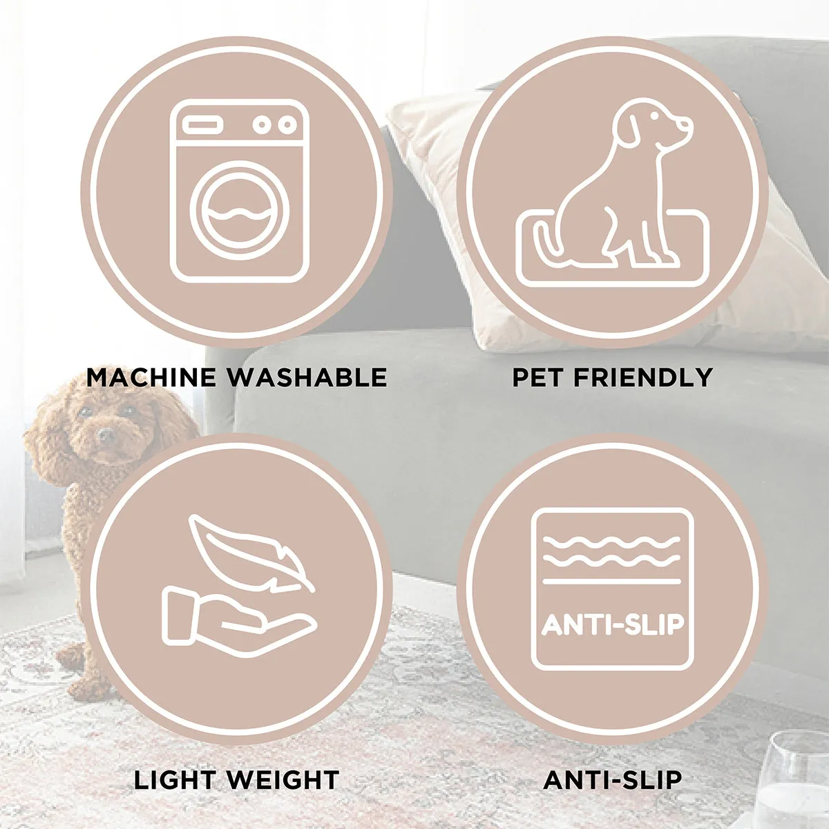 Bubble Washable Rug