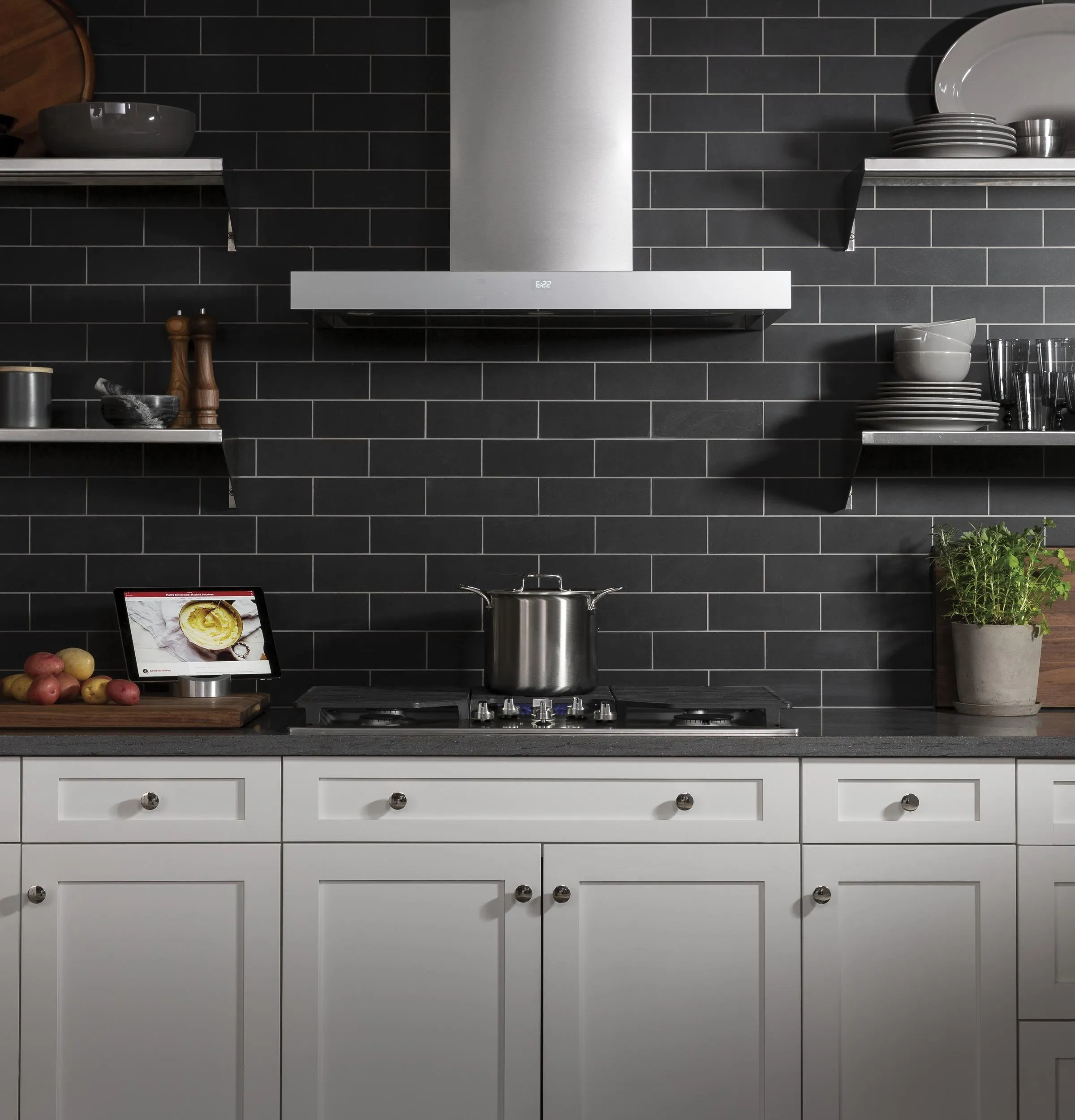 Cafe UVW9361SLSS 36" Smart Designer Wall Mount Hood W/ Perimeter Venting