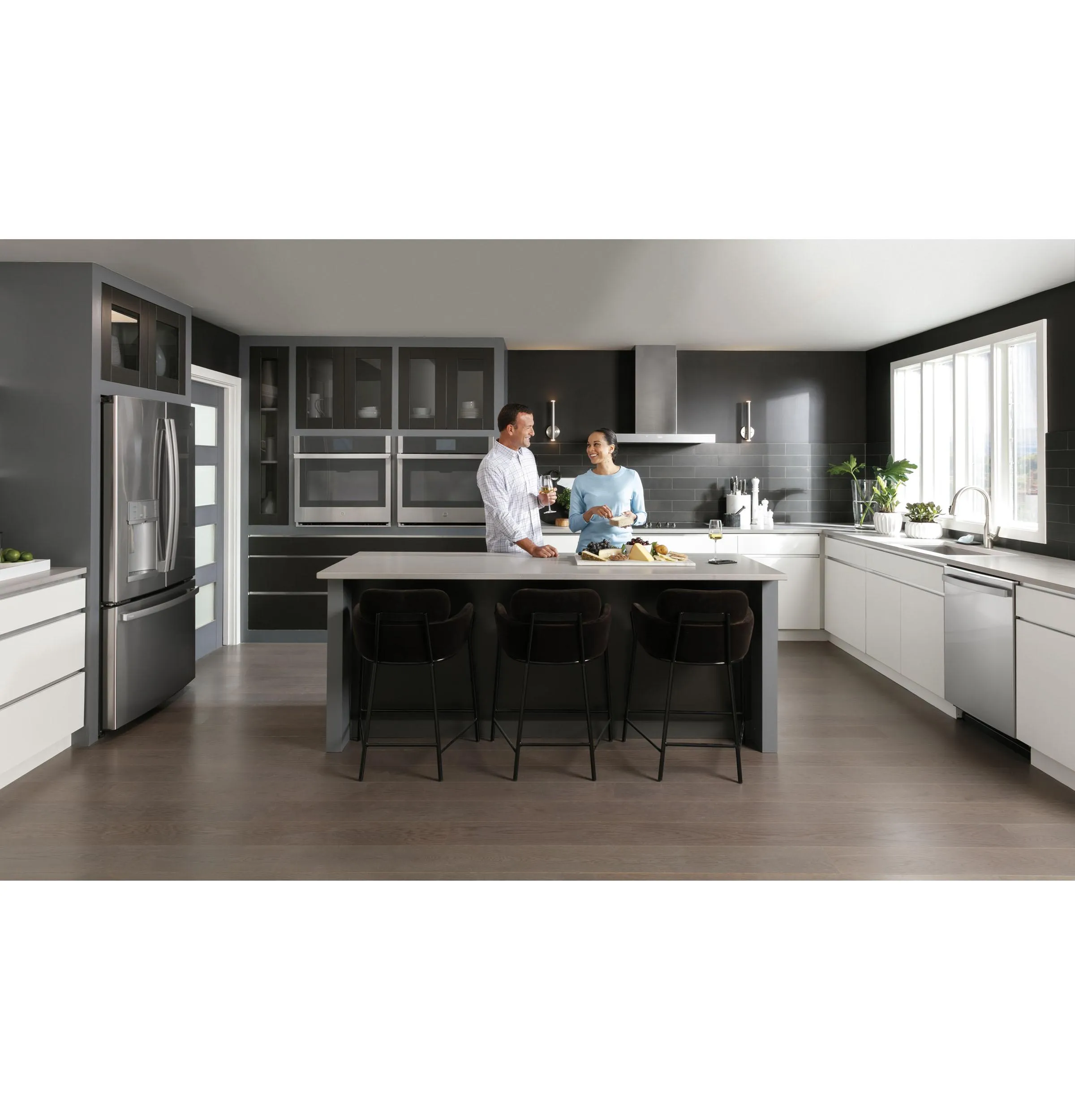 Cafe UVW9361SLSS 36" Smart Designer Wall Mount Hood W/ Perimeter Venting