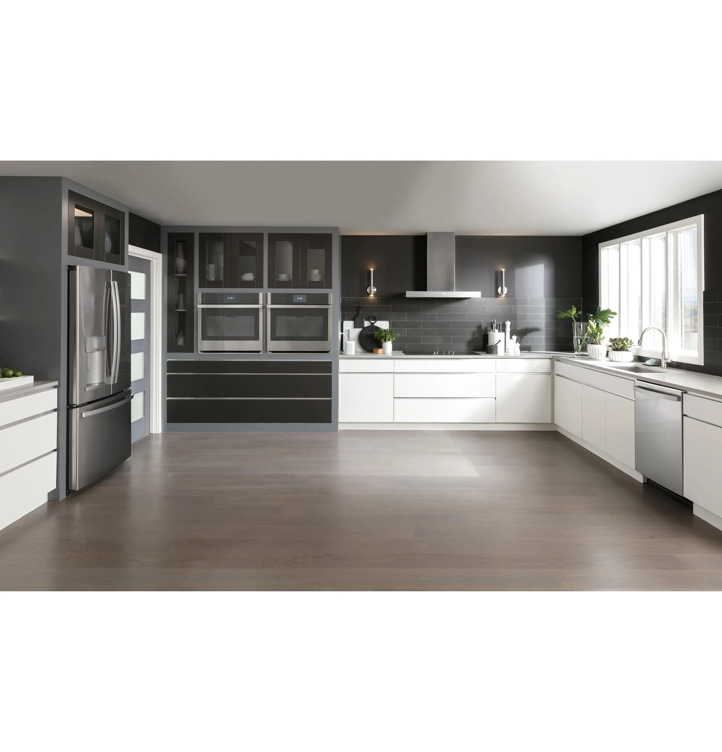 Cafe UVW9361SLSS 36" Smart Designer Wall Mount Hood W/ Perimeter Venting