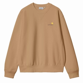 Carhartt Wip American Script Sweat Peanut Price Drop Frenzy Trendy Picks Today