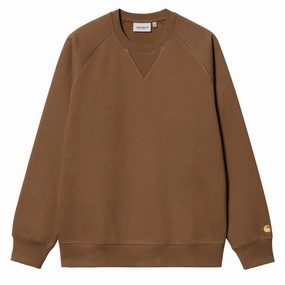 Last Chance Offer Save Big Today Carhartt Wip Chase Sweat Tamarind / Gold