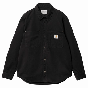 Carhartt Wip Derby Shirt Jac Black Rinsed Clearance Savings Now