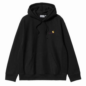 Perfect Gift Sale Dont Miss This Deal Carhartt Wip Hooded American Script Sweatshirt Black