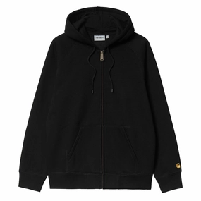 Clearance Event Carhartt Wip Hooded Chase Jacket Black / Gold