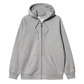 Shop Todays Picks EndofWeek Deals Carhartt Wip Hooded Chase Jacket Grey Heather / Gold