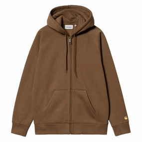 Carhartt Wip Hooded Chase Jacket Tamarind / Gold Mega Discount Today Trending Offer Today