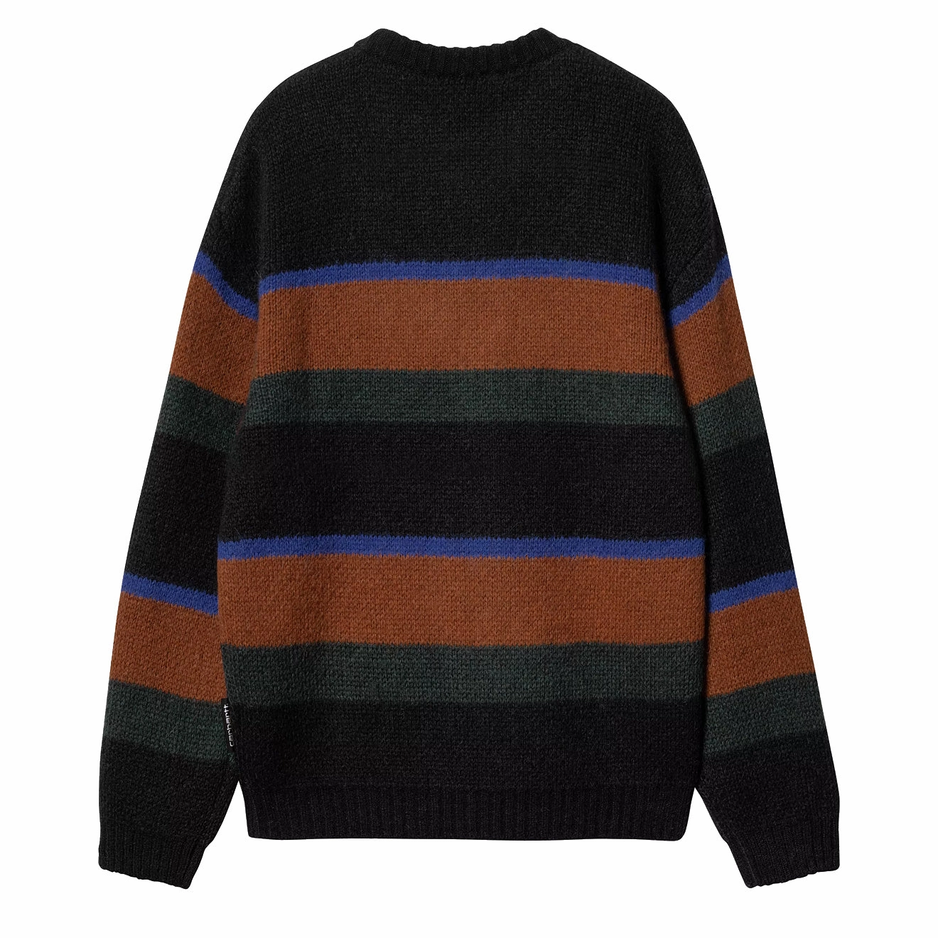 Clearance Blowout Carhartt Wip Merton Sweater Sundling Stripe Deep H Brown