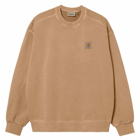 Carhartt Wip Nelson Sweat Dusty H Brown Trendy Picks Today Hot Offer Ending Soon