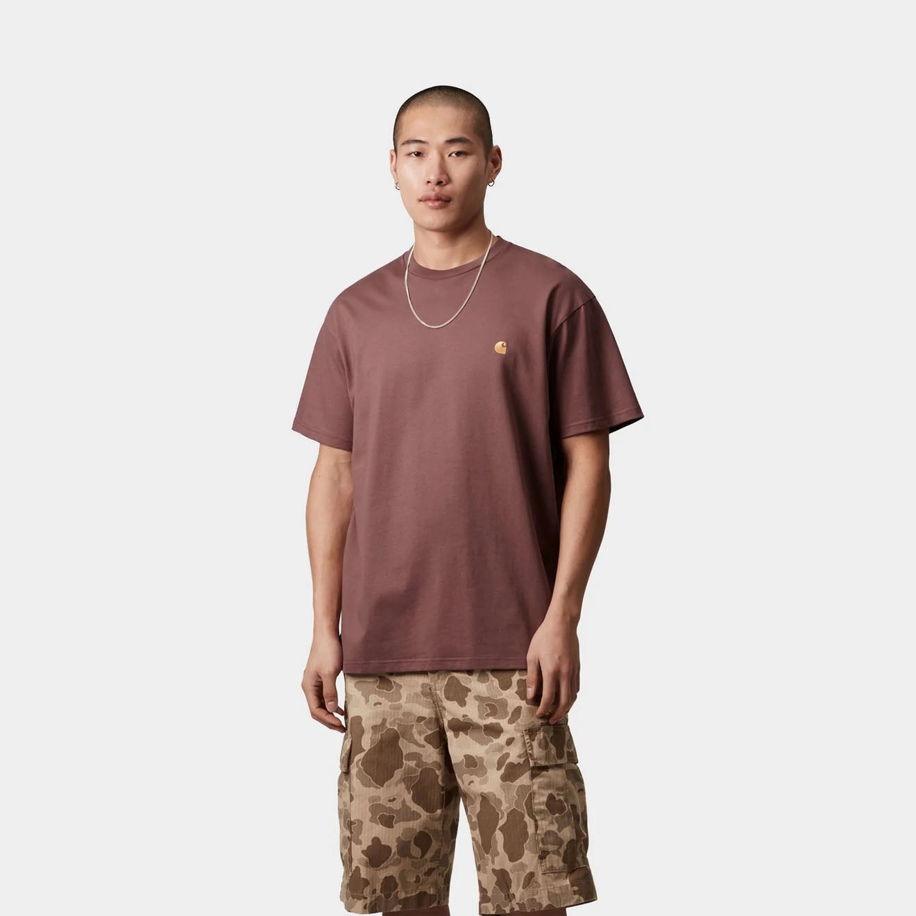 Best Price Today Carhartt Wip S/S Chase T-Shirt Dusky Pink / Gold
