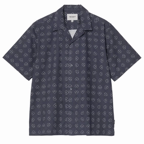 Gift Sale Event Carhartt Wip S/S Furoshiki Shirt Furoshiki Print / Blue