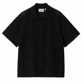 MustShop Sale Carhartt Wip We S/S Temple Knit Shirt Black
