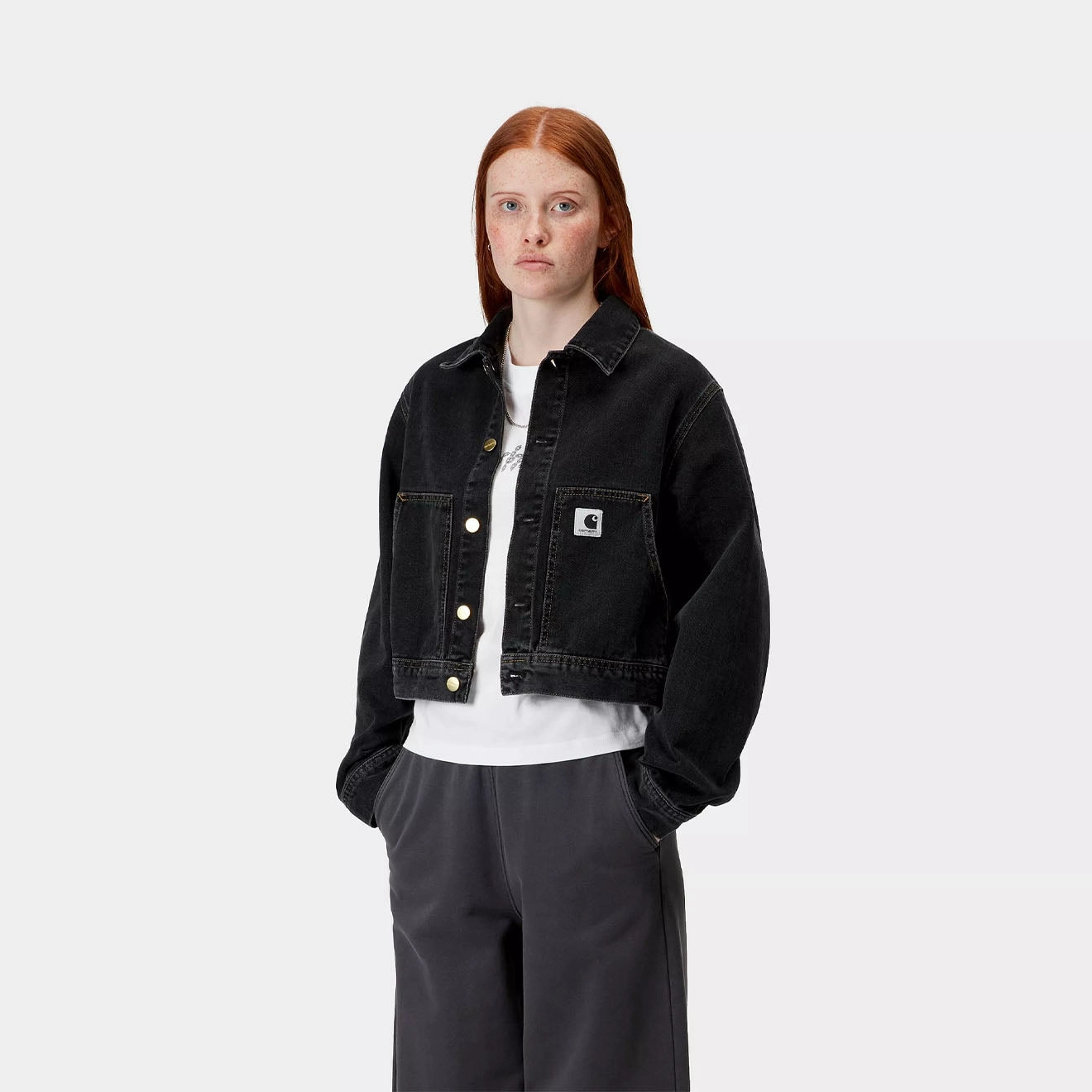 Last Chance Steal Carhartt Wip Womens Arca Jacket Black Stone Washed