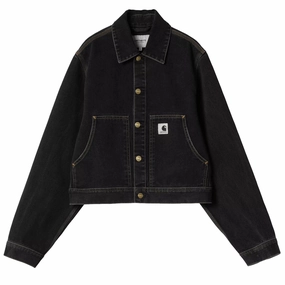 Carhartt Wip Womens Arca Jacket Black Stone Washed Shop Grab Savings Mega Sale Now