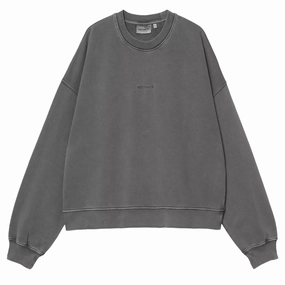 Carhartt Wip Womens Benton Sweat Black Garment Dyed Today Only Savings