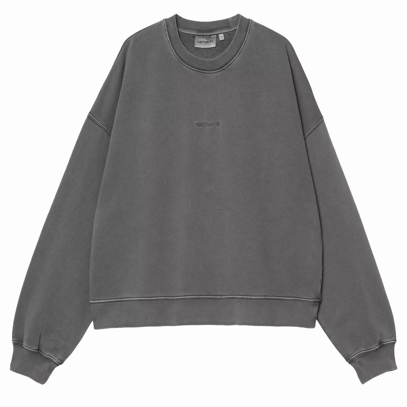 Carhartt Wip Womens Benton Sweat Black Garment Dyed Trending Now Discount