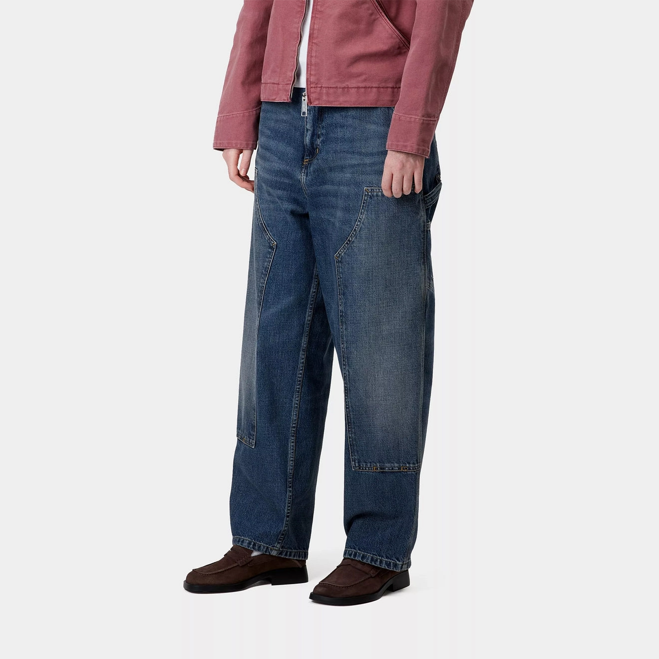 Carhartt Wip Womens Brandon Double Knee Pant Blue Dark Used Wash Hot Pick Sale