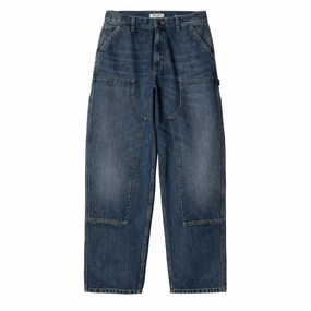 Carhartt Wip Womens Brandon Double Knee Pant Blue Dark Used Wash MustHave Deals