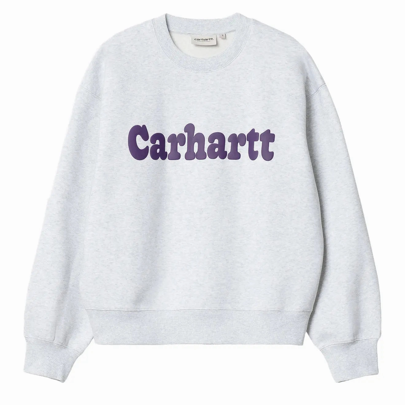Save Today Event Carhartt Wip Womens Bubbles Sweatshirt Grey Heather / Cassis
