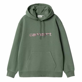 Hot Pick Online Carhartt Wip Womens Hooded Carhartt Sweatshirt Park / Hortensia